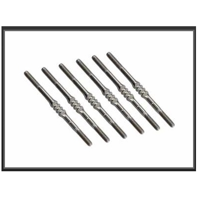 Yokomo YZ-2 DTM Fin Titanium turnbuckle, 6pc. set 