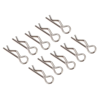 JConcepts - compact / angled body clips, silver, 10pc