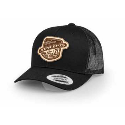 JConcepts - Heritage 21 hat - round bill, mesh, snap-back design - Black