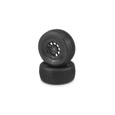 LiL Chasers - green compound - black Hazard 12mm wheel - (Losi SCT-E, 22 SCT pre-mounted) 