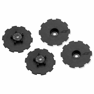 Hazard - SC6.4 - wheel dish - 4pc. - (black) - fits 3344 wheel