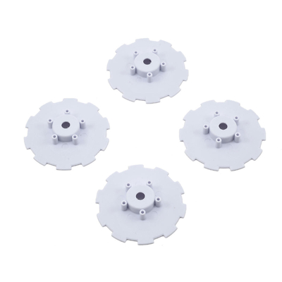 Hazard - SC6.4 - wheel dish - 4pc. - (white) - fits 3344 wheel