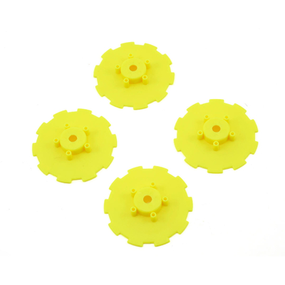 Hazard - SC6.4 - wheel dish - 4pc. - (yellow) - fits 3344 wheel