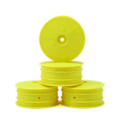 JConcepts 9.5mm Hex Mono 2.2 4WD Front Buggy Wheels (4) (B44.2) (Yellow)