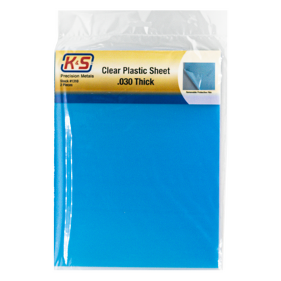 ###K&S 1310 .030INX8.5INX11IN CLEAR PLASTIC (2 SHEETS PER BAG)