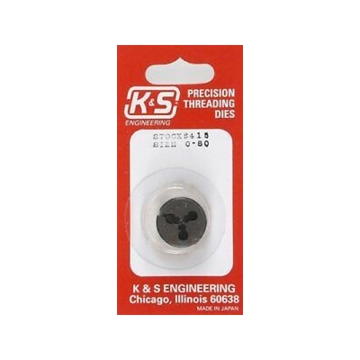 K&S 415 0-80 THREADING DIE  (1 PIECE)