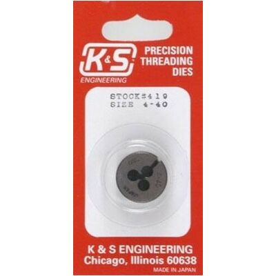 K&S 419 4-40 THREADING DIE (1PIECE)