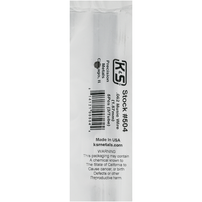 K&S 504-1 MUSIC WIRE (36IN LENGTHS) .062IN 3 pieces