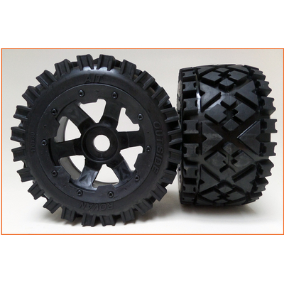 Baja 5B Rear All Terrain Tyre & Rim, 2pce