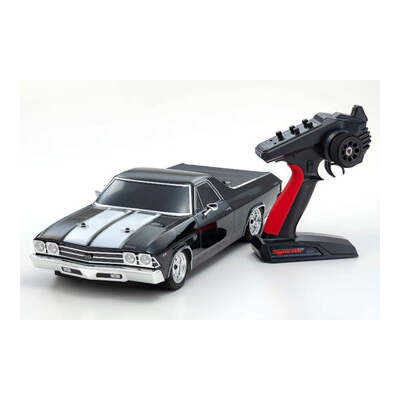 KYOSHO 1/10 FAZER MK2 1969 CHEVY EL CAMINO SS 396 TUXEDO BLACK 4WD ELECTRIC CAR READYSET [34419T1]