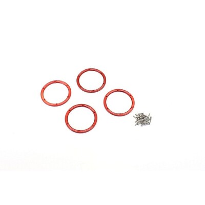 Kyosho Aluminium Wheel Cover (Red/4pcs/Sand Master)