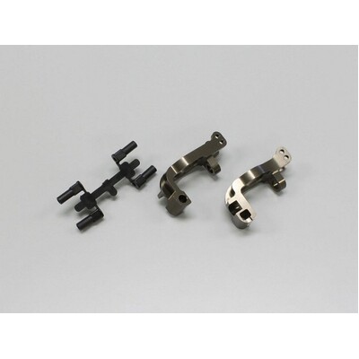 Kyosho Aluminium Front Hub Carrier Set (L,R/Gunmetal)