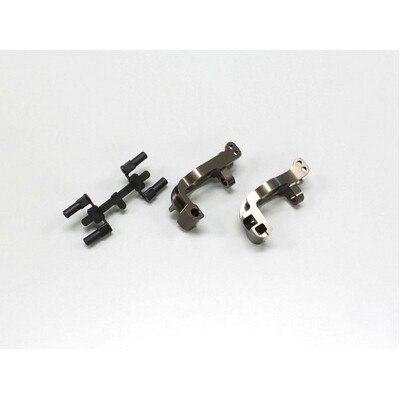 Kyosho Aluminium Front Hub Carrier Set (L,R/16 Deg/Gunmetal)