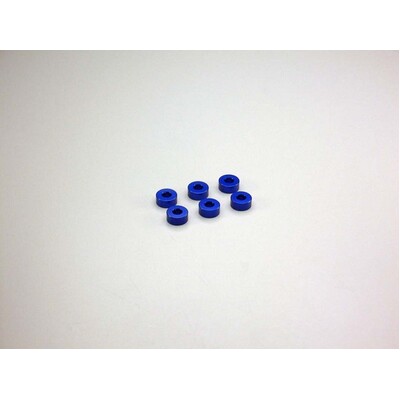 Kyosho Aluminium Collar (3x7x3mm/Blue/6pcs)