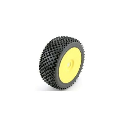 Team Losi Pre-Mounted 1/8 Step-Pin Buggy Tires w/Foam (Silver) (