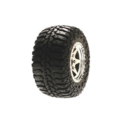 Team Losi Rear A/T Truck Tire Mounted, Blue (2)