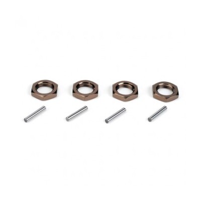 Team Losi Wheel Nuts & Pins (4): 8B/8T