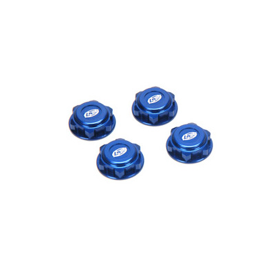 Team Losi Covered 17mm Wheel Nuts, Alum, Blue: 8/T 2.0