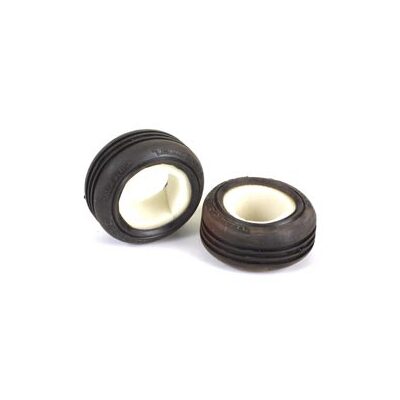 Team Losi FR Taper Pin Tires W/Foam, Red TYRE