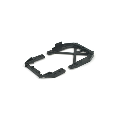 Team Losi Front/Rear Upper Chassis Brace Set: MLST/2