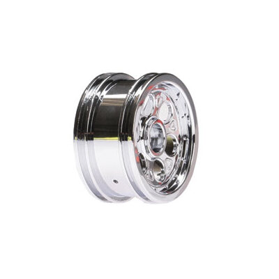Team Losi Front Wheel,Narrow,Deep Dish,Chrome:Mini-Slider(2)