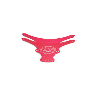 Team Losi Chassis Plate Set, Anodized Aluminum, Red: MRC