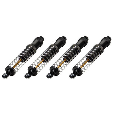 Team Losi Threaded Shock Set, Aluminum w/TiNi Shaft (4): MRC