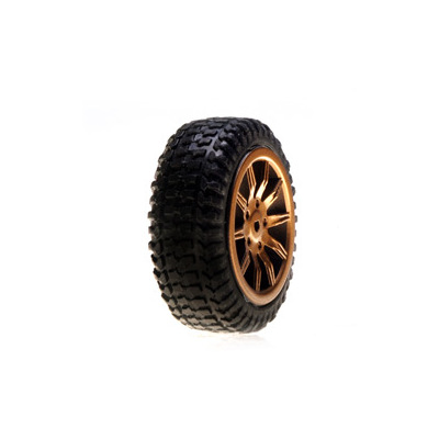 Team Losi Tires, Mounted, Gold: Micro Rally(4)