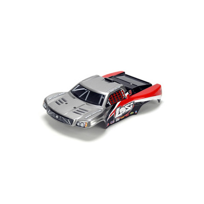 Team Losi 1/24 4WD Short Course Painted Body, Silver & Red