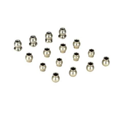 Losi Pivot Ball Set, Hard Anodized (16)