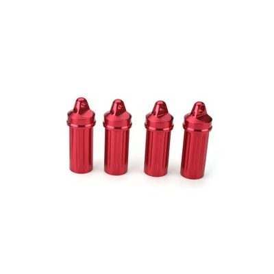 Team Losi Shock Body & Cap Set, Red (4): LST, LST2, AFT, MGB