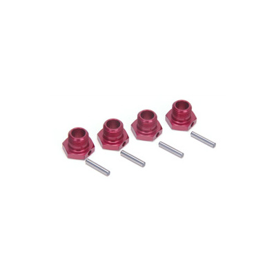 Team Losi Wheel Hex Set, Red (4): 8T 2.0 RTR