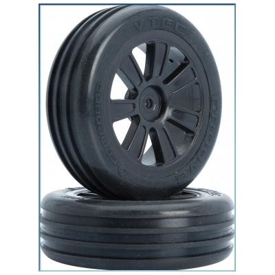 LRP VTEC GROOVE 2WD PRE-GLUED TYRE + RIM