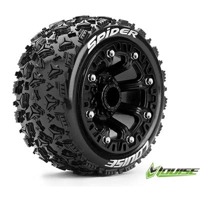 ####ST-Spider 1/10-1/16th BLK Rim w/tyre