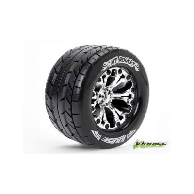 MT-Rocket Tyre On Chrome Rim 1/2 Offset