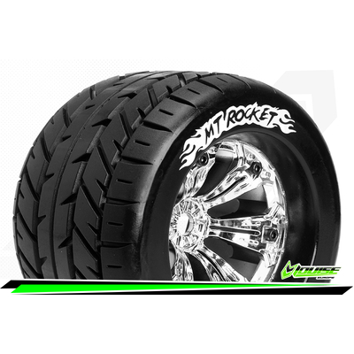 MT-Rocket 1/8 Monster Truck Tyres Chrome