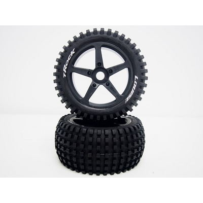 ####T-Rock 1/8th Truggy Tyre BLK/spoke (USE 3251SB)