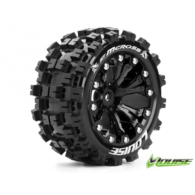 ST-Mcross 2.8 Tyre w/rim Black BRG type