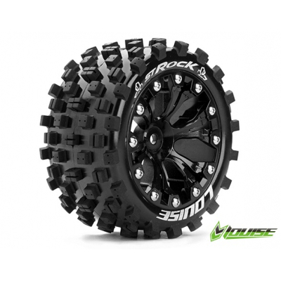 ST-Rock 2.8 Tyre w/rim Black 12mm hex