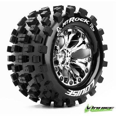 MT-Rock 2.8 tyre w/rim Chrome 12mm hex