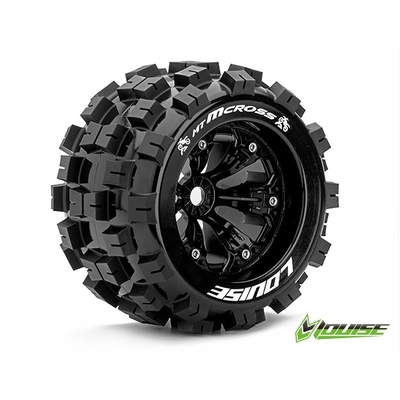 MT-Cross 1/8 Truck Tyre w/BLK rim