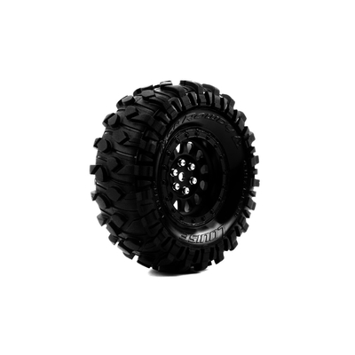 CR-Rowdy Super Soft Crawler Tyre 1.9" class tyre 12mm hex Black chrome 