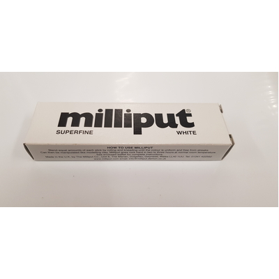 MILLIPUT SUPERFINE WHITE 2-PART EPOXY PUTTY, 10pcs per Box.