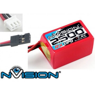nVision RX LiPo 2500 7.4V Hump (Uni plug)