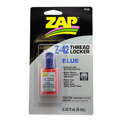 ZAP PT-42 0.20 OZ. Z-42 THREAD LOCKER (BLUE) (CARDED)