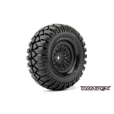 Hardrock Black wheel with 12mm hex mounted