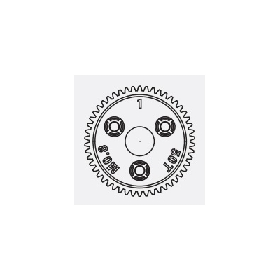SPUR GEAR 50T 0.8P MET PIT Equivalent TRA6842