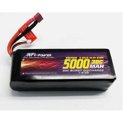 RFI LIPO 30C 18.5V 5 CELL 3300ma W/DEANS CONNECTOR
