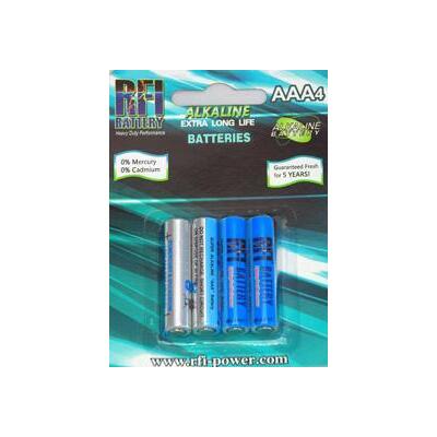 RFI AAA SIZE SUPER ALKALINE BATTERIES (4 PER CARD)