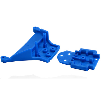 RPM LCG Front Bulkhead - Blue - Slash 4x4, Rally